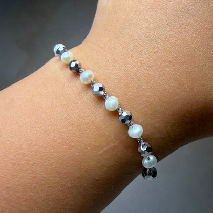 Silver Pearl Bracelet