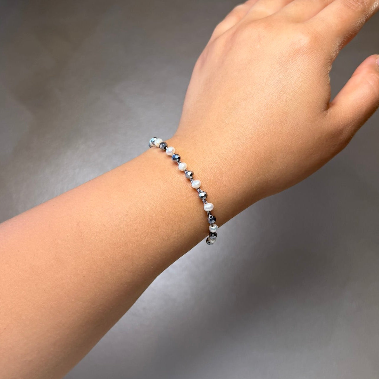 Silver Pearl Bracelet