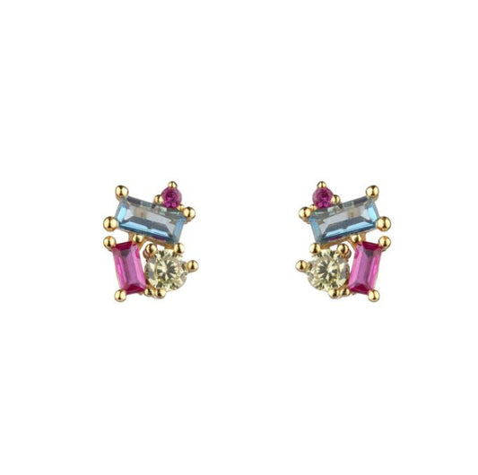 Prisma Gold-Plated Silver Earrings