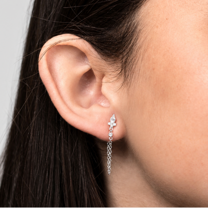 Pendientes Caída Plata