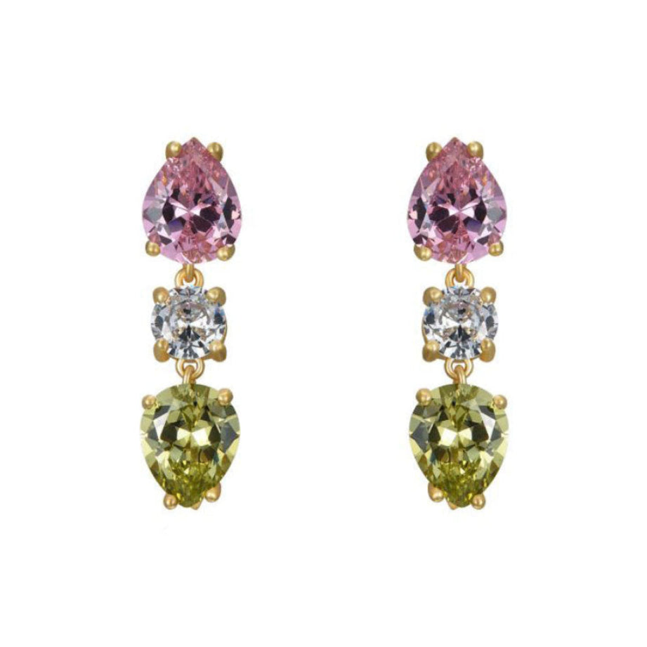Pendientes Bloom Plata Baño Oro