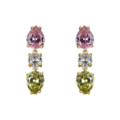 Pendientes Bloom Plata Baño Oro
